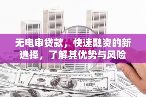 藤县无电审贷款，快速融资的新选择，了解其优势与风险