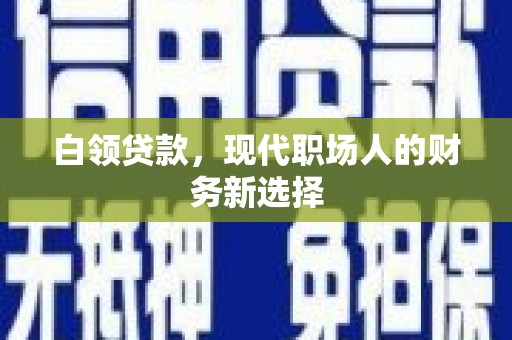 武鸣白领贷款，现代职场人的财务新选择