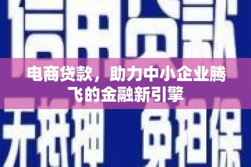 郁南电商贷款，助力中小企业腾飞的金融新引擎