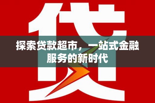 普格探索贷款超市，一站式金融服务的新时代