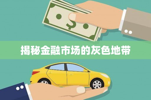 十堰揭秘金融市场的灰色地带