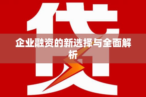 邯山企业融资的新选择与全面解析